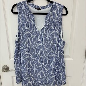 Papermoon Navy and White Sleeveless Tank Top